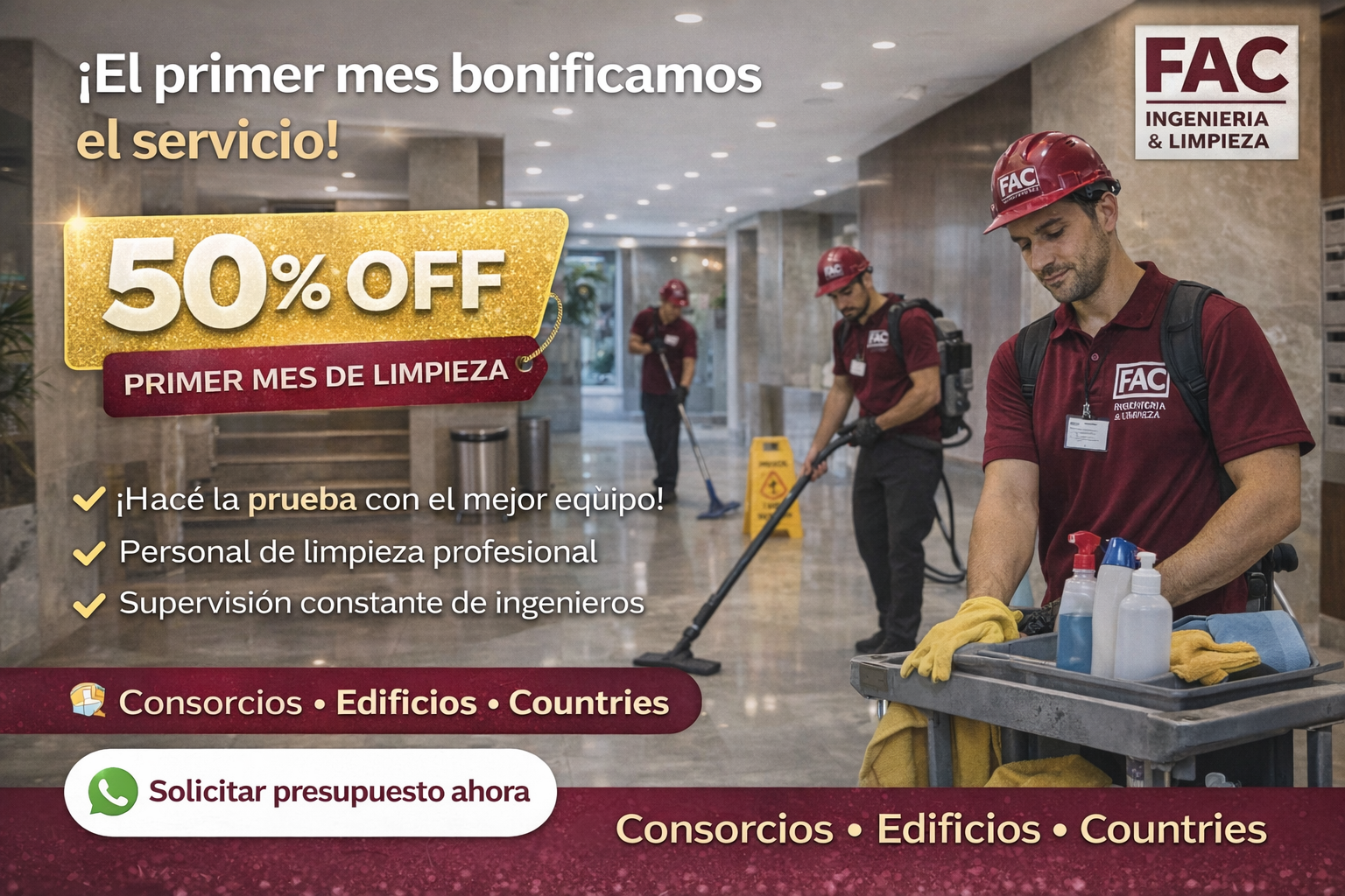 Primer mes con 50 por ciento de descuento